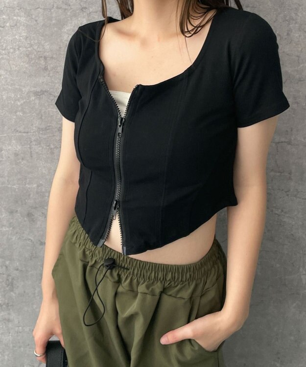 WEGO WジップカーブヘムT ブラック