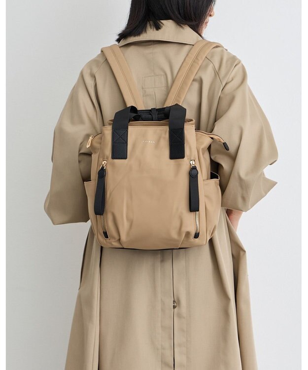 MioFIRANO はっ水軽量ナイロン2WAYリュック　FIRANO フィラノ BEIGE