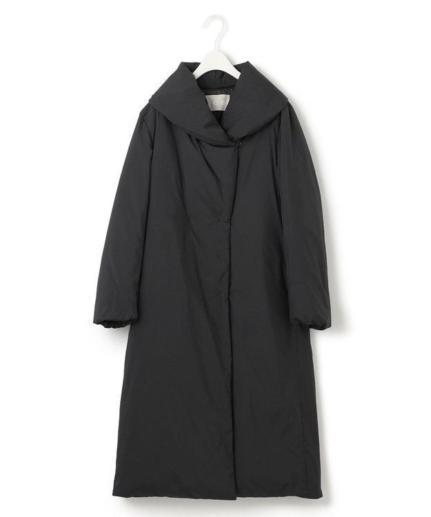 ICB ADSダウン ショールカラーコート ブラック系