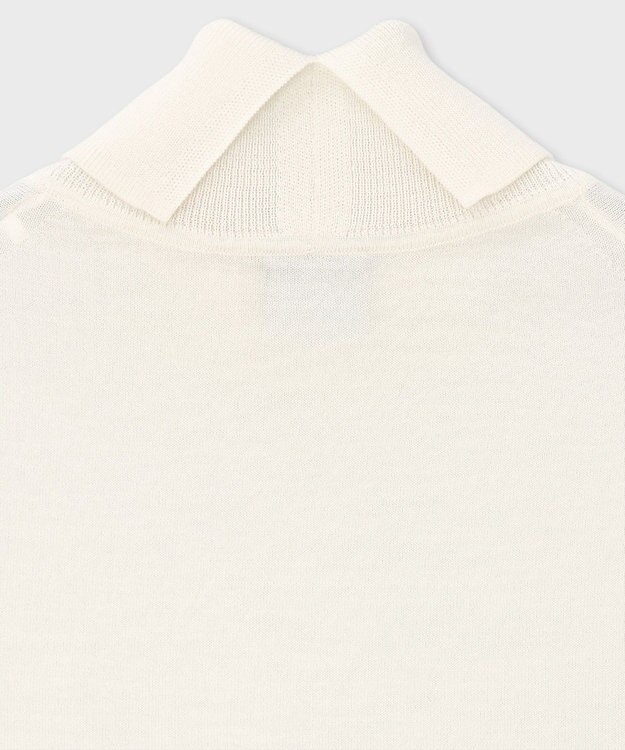 Paul Smith ドレープウール ストライプ タートルネック ニット オフホワイト