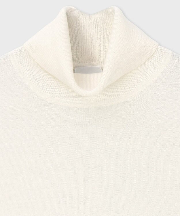 Paul Smith ドレープウール ストライプ タートルネック ニット オフホワイト