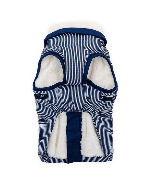 PET PARADISE Lee アウターハーネス 《ヒッコリー》 小型犬 ネイビー×ホワイト