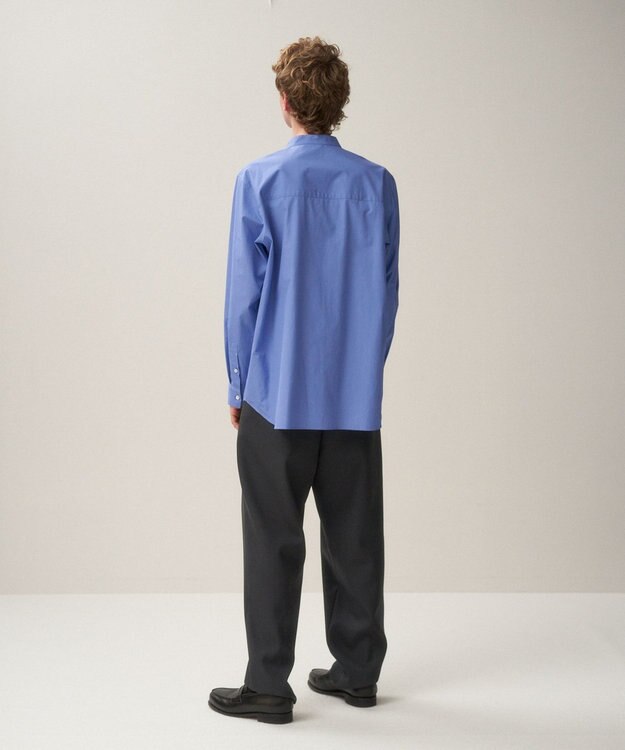 ATON SUVIN BROAD | バンドカラーシャツ - UNISEX SAX