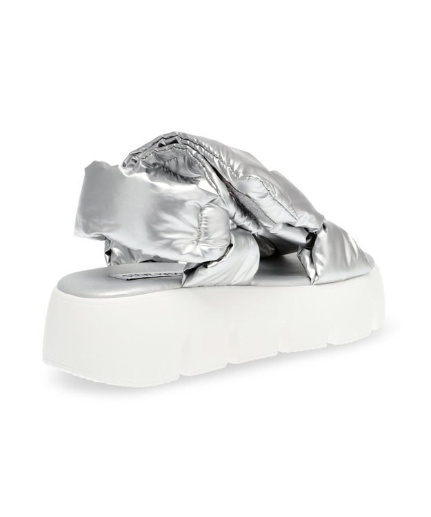 STEVE MADDEN BONKERS クッションベルトサンダル シルバー