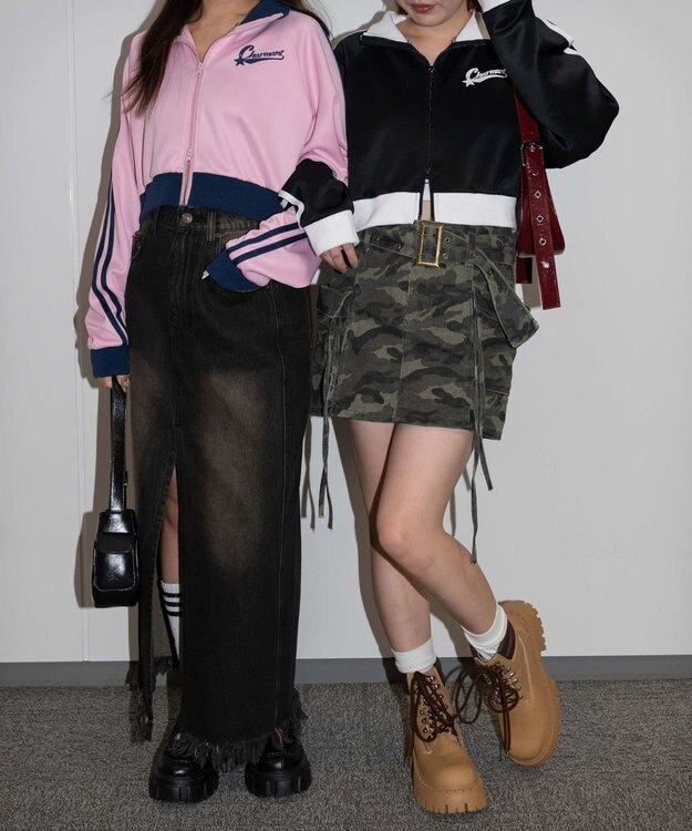 WEGO ロゴプリントトラックジャケット ピンク