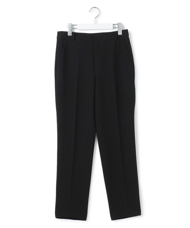 23区 S 【セットアップ対応】トリアセダブルジョーゼット パンツ (丈長め) ブラック系