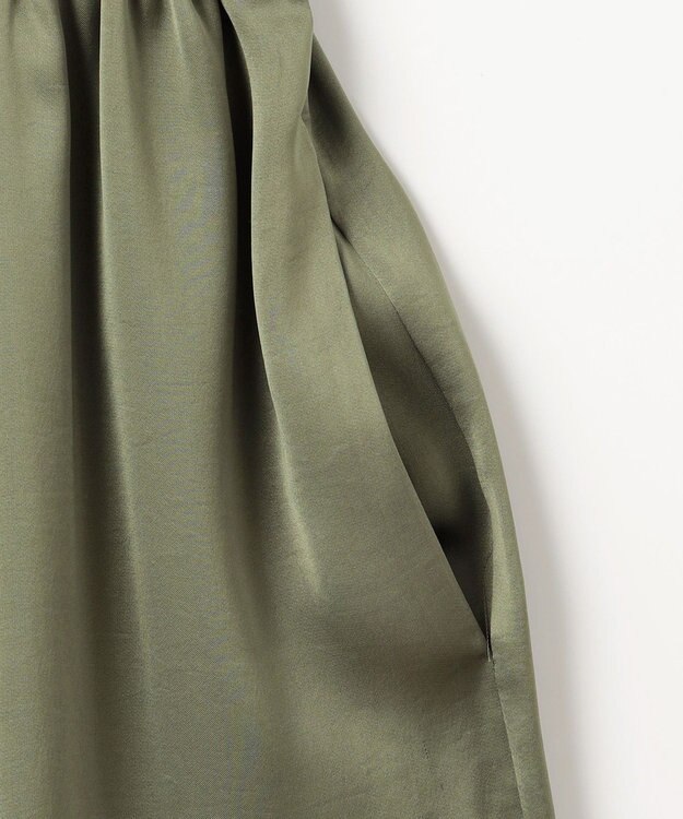 NAVE 【Nave・洗える】ヴィンテージサテン オールインワン カーキ系