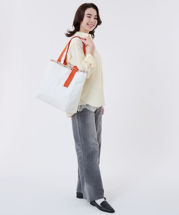 LeSportsac LG HANDLE ADJ TOTE/メレンゲ/マンダリンウェビング メレンゲ/マンダリンウェビング