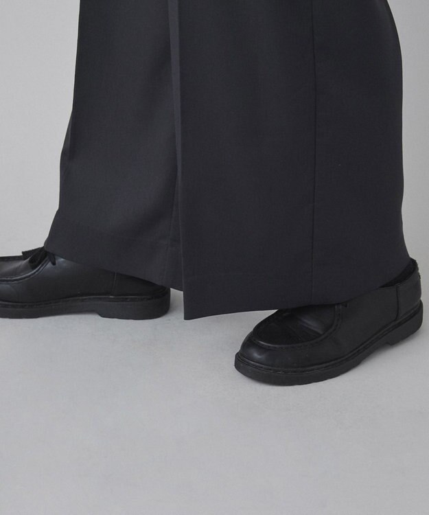 WEGO 【ユニセックス着用ITEM】ワイドストレートスラックス ダークグレー