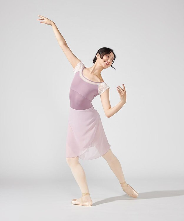 Chacott フレンチスリーブレオタード ライラック