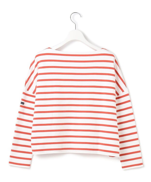 23区 【洗える】Armor-lux スムース クロップド  ボーダー カットソー オフ×トマト