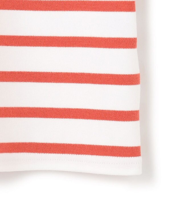 23区 【洗える】Armor-lux スムース クロップド  ボーダー カットソー オフ×トマト