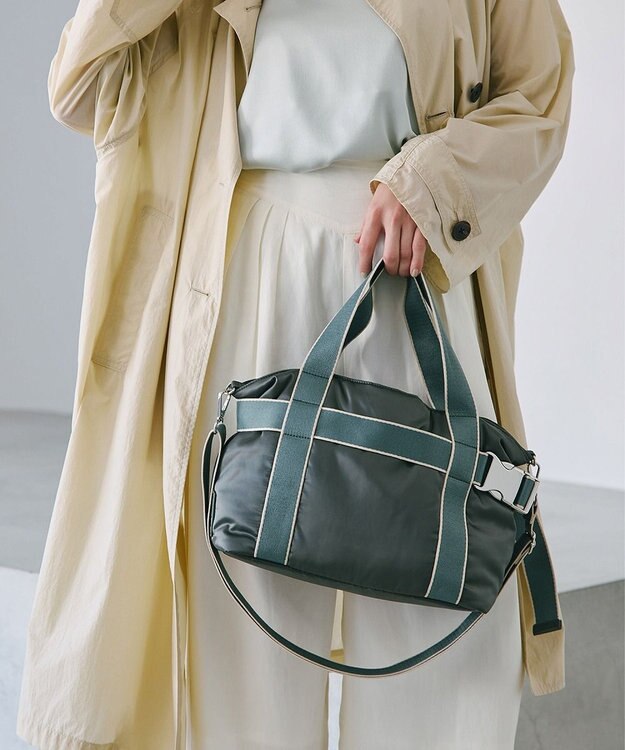 TOPKAPI 【TREASURE TOPKAPI】パデット ベルト付き 2wayトートバッグ カーキ