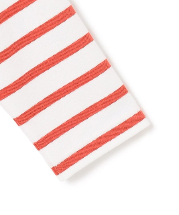 23区 S 【洗える】Armor-lux スムース クロップド  ボーダー カットソー オフ×トマト