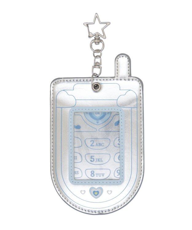 WEGO 【痛バ＆推し活グッズ】シャイニーガラケーカードホルダーキーホルダー ブルー