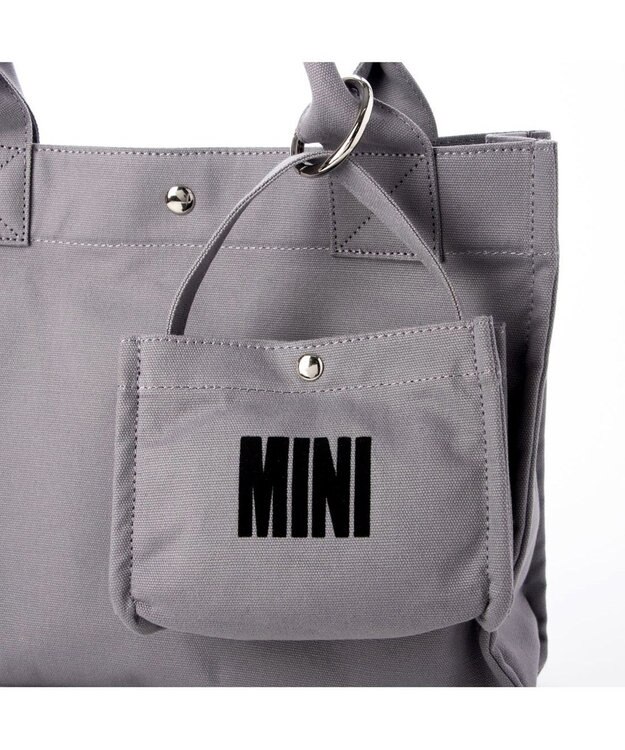 UNBILLION カシュカシュ cachecache / フロッキーポーチ付きキャンバストート GY