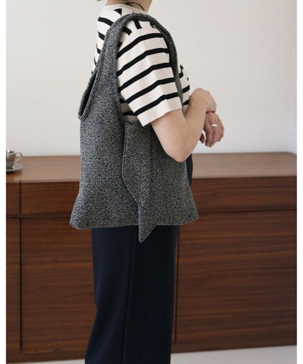 MORROW by thank DREW トートバッグSサイズ ブラック　ミックス