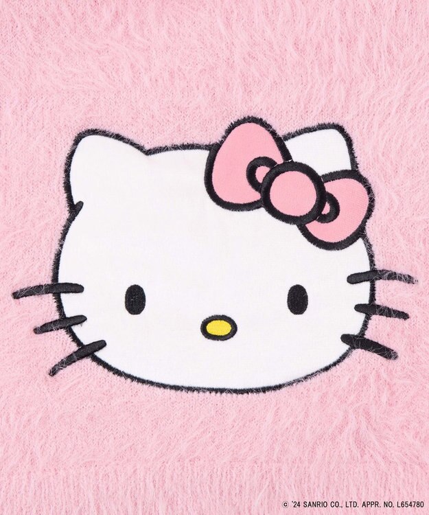WEGO 【サンリオ】HELLOKITTYコラボシャギーニット ピンク