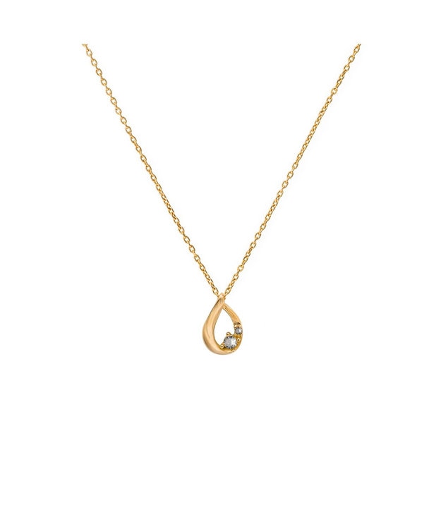 blancotokyo 【金属アレルギー対応】ドロップモチーフネックレス RUGIADA ゴールド