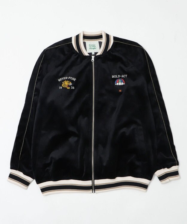 WEGO ベロアスカジャン ブラック