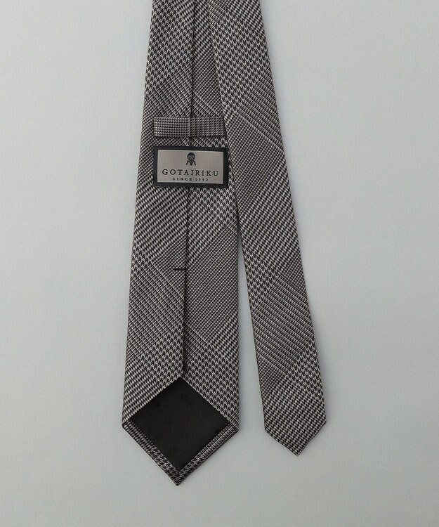 GOTAIRIKU GOTAIRIKU別注【日本製】シルク ネクタイ_チェック柄 ブラック系8