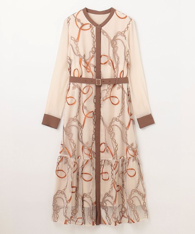 GRACE CONTINENTAL チェーン刺繍ワンピース キナリ