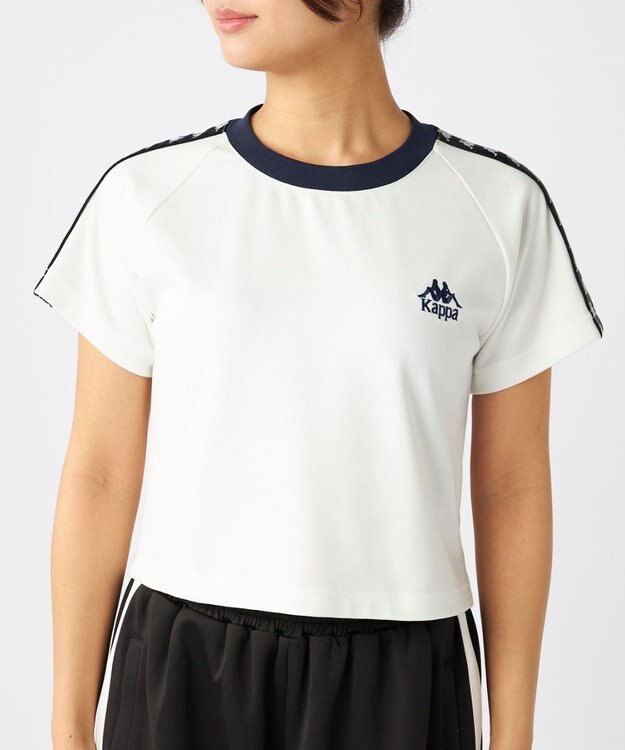 OP／FILA 【Kappa】バンダテープ ラグラン Tシャツ ホワイト