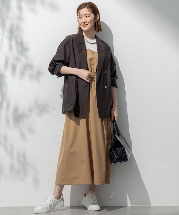 23区 L 【洗える】MANTECO ブライトワッシャー ジャケット ダークブラウン系