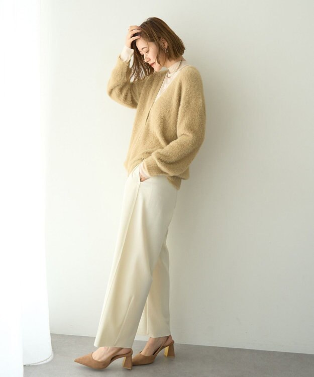 YECCA VECCA ラメシャギーカーディガン Charcoal Gray