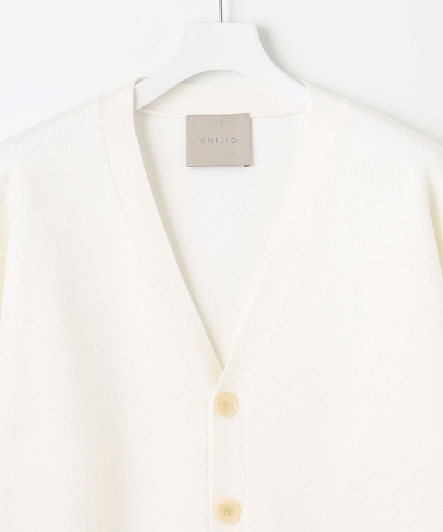 UNFILO MENS MOVE TEX Vネックカーディガン アイボリー系