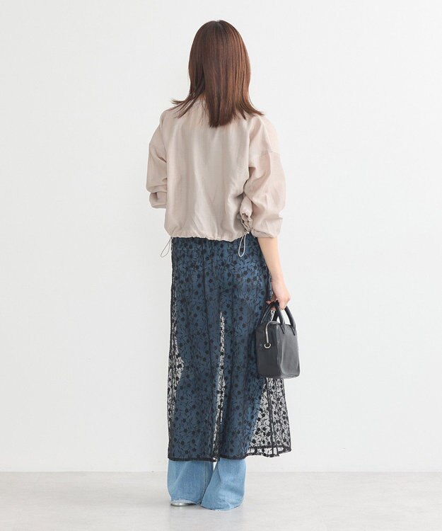 earth music&ecology シアーレースレイヤードスカート Black