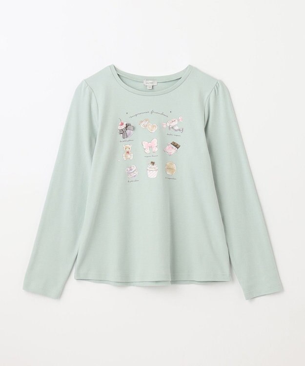 ANY KIDS スイーツプリント 長袖 Ｔシャツ ミント