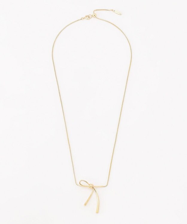 23区 片リボン ネックレス ゴールド系