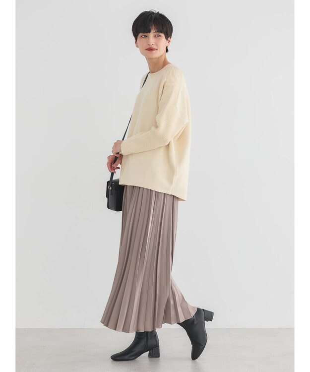 AMERICAN HOLIC バイパチ袖リブラグランニットプルオーバー Ivory