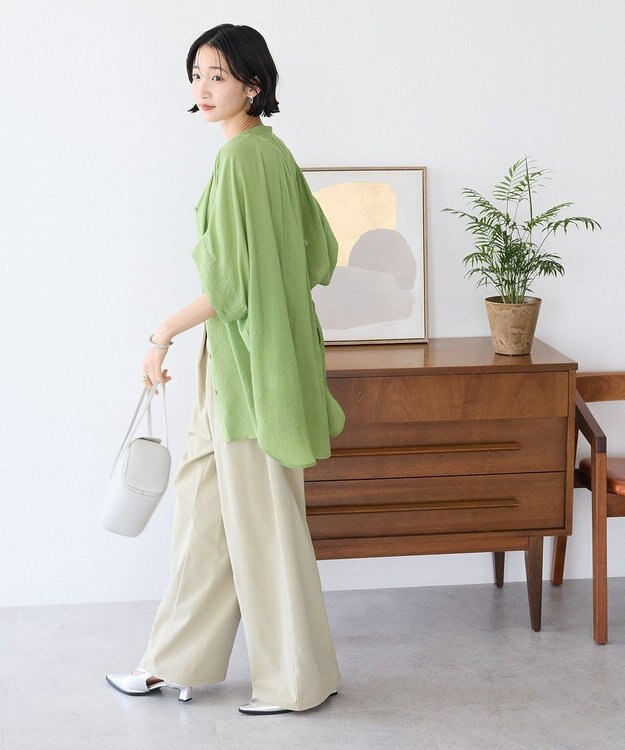 CRAFT STANDARD BOUTIQUE ヴィンテージボイルミルフィーユチュニック Green