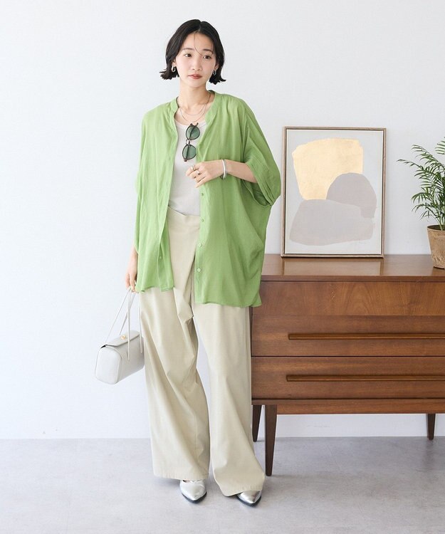 CRAFT STANDARD BOUTIQUE ヴィンテージボイルミルフィーユチュニック Green