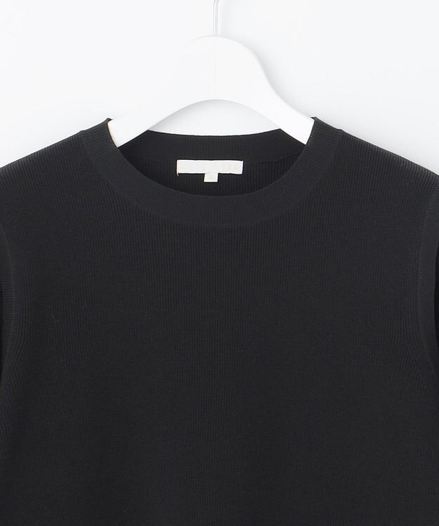 自由区 S 【カタログ掲載・洗える】ハイツイストコットンアセテートプルオーバー ニット ブラック