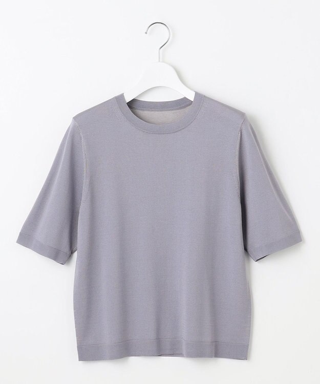 自由区 【アンサンブル対応】アセテートコットンプルオーバー ニット モーヴ