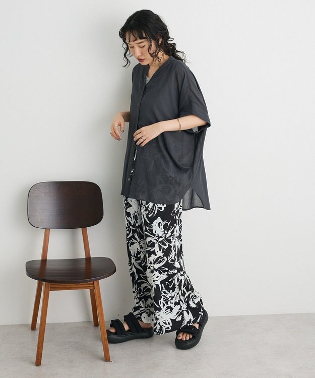 CRAFT STANDARD BOUTIQUE ヴィンテージボイルミルフィーユチュニック Charcoal Gray