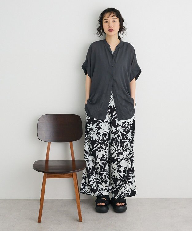 CRAFT STANDARD BOUTIQUE ヴィンテージボイルミルフィーユチュニック Charcoal Gray