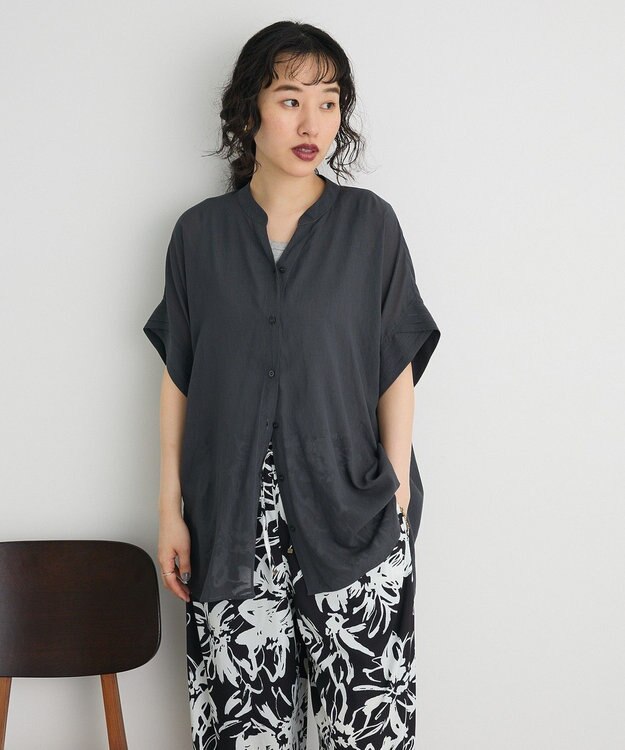 CRAFT STANDARD BOUTIQUE ヴィンテージボイルミルフィーユチュニック Charcoal Gray