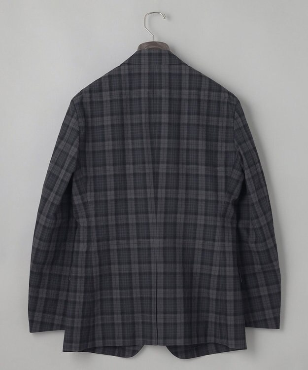 GOTAIRIKU 清涼サッカー素材【通気性/軽量】空羽サッカー マドラスチェック シャツジャケット グレー系4