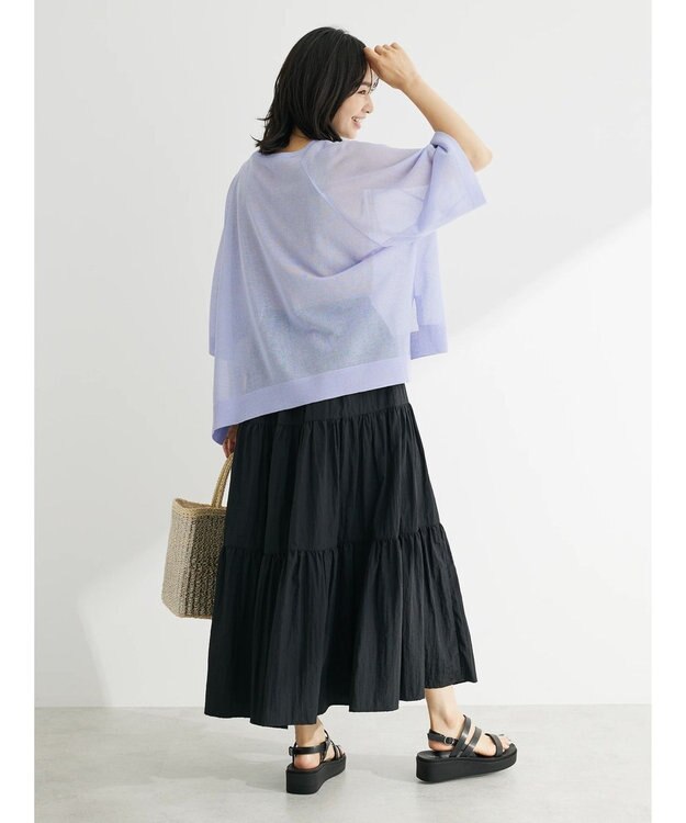 Green Parks シアーロゴニットプルオーバー Blue