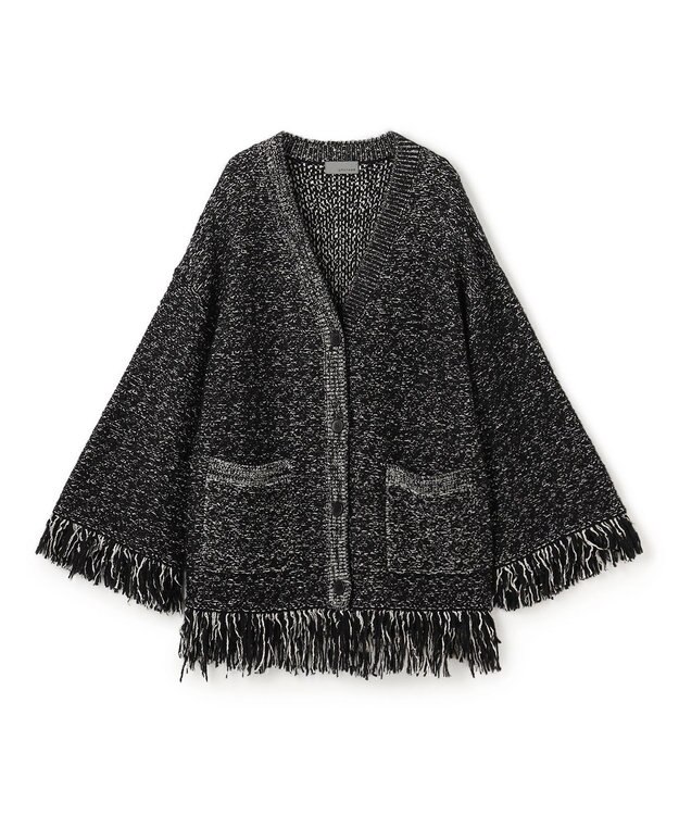 uncrave ツイードニット ジャケット ブラック×オフ