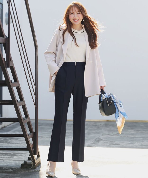 ANY SIS 【WEB・一部店舗限定】大判チェーン スカーフ ブルーチェーン