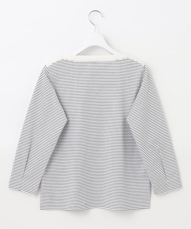 J.PRESS LADIES ニットパーツジャージー ボーダー カットソー ホワイト系1