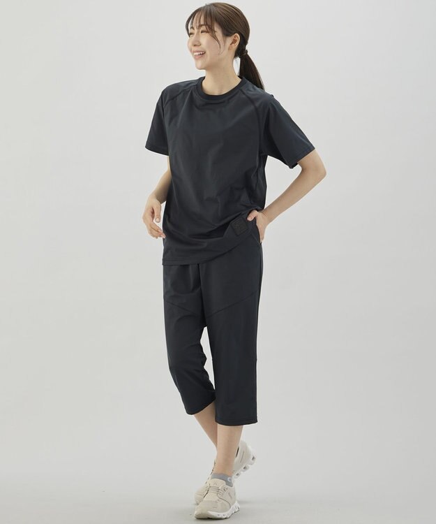 CW-X 【WOMEN】 CW-X ボトムス ハイゲージニットパンツ 7分丈 UVカット率90%以上(本体) 吸汗速乾(本体) レディース DHY377 /ワコール ブラック