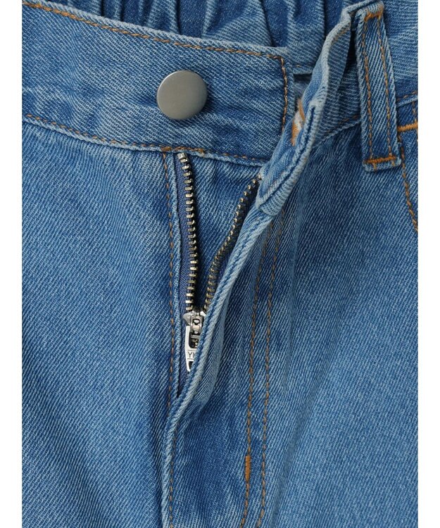 Green Parks ・Ｄｏｕｂｌｅ　Ｆｌａｇｓ　リボン刺繍ストレートデニム Light Indigo