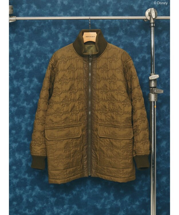 AMERICAN HOLIC ミッキー柄中綿キルトジャケット／Ｍｉｃｋｅｙ Khaki