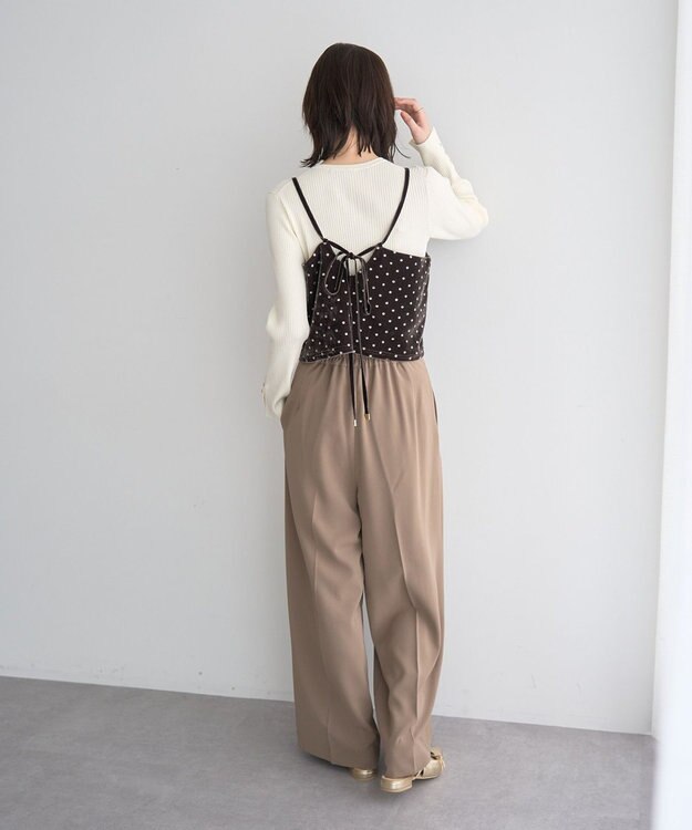 YECCA VECCA 袖釦クルーネックリブニット Light Blue